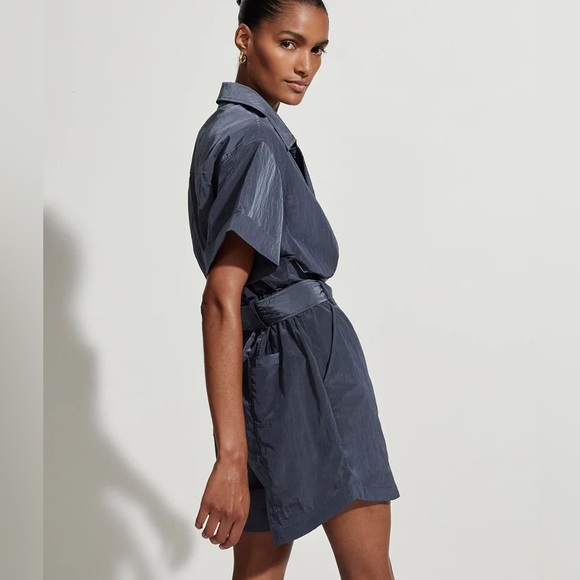 Varley Belle Boxy Playsuit Romper Slate Blue L - Picture 9 of 10